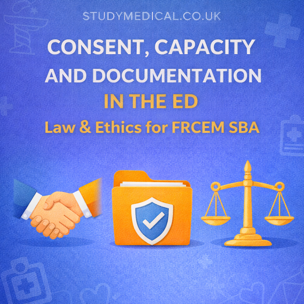 Consent, Capacity and Documentation in the ED: Law & Ethics for FRCEM SBA